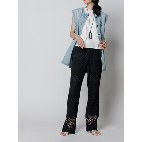 【YENN】KNIT LACE PANTS