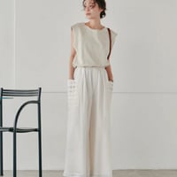 【Hella】check embroidery pants ※納期5/下〜6/下