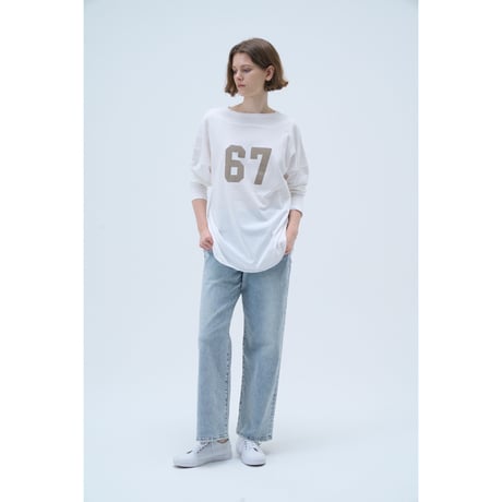 【Boutique Ordinary】2-Way Dolman Like Number Print Tops