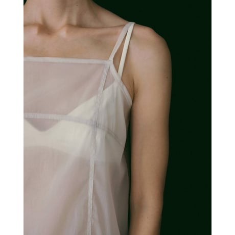 【anuke】Sheer Panel Longcamisole　※納期5月上旬～6月上旬