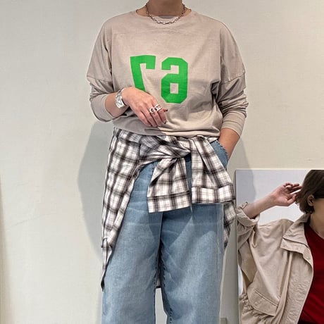【Boutique Ordinary】【kusukusu限定カラー】2-Way Dolman Like Number Print Tops