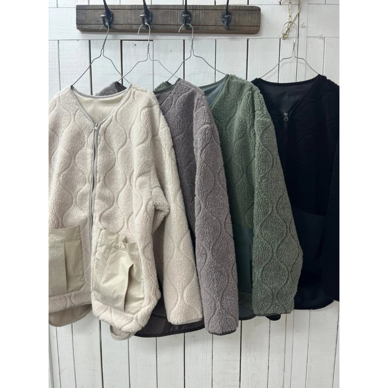 flamingo farm】ノーカラーボアブルゾン 150265 | selectshop