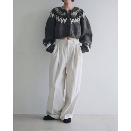 【anuke】Nordic Handknit Cardigan　※納期10月上旬〜11月上旬