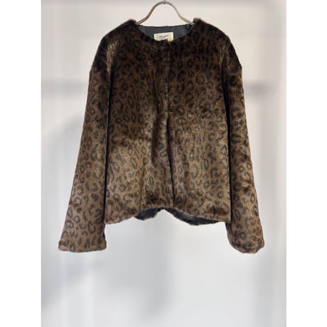 【MARGAUX VINTAGE】レオパード柄ファーJK