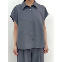【CLOCHE】リネンライク半袖シャツ
