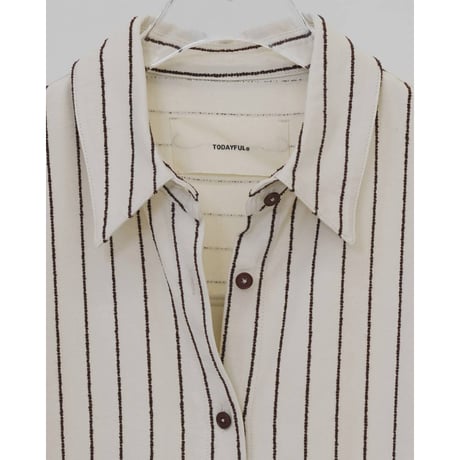 【TODAYFUL】Jacquard Stripe Shirts　※納期11月中旬～12月中旬