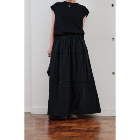 【Hella】ladder lace gather skirt　※納期4月中旬〜5月中旬