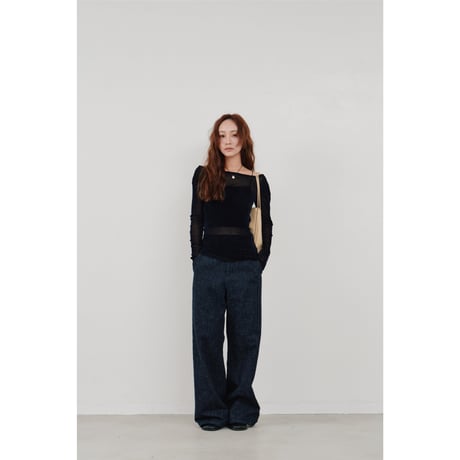【Hella】wide nep denim　※納期2月中旬〜3月中旬