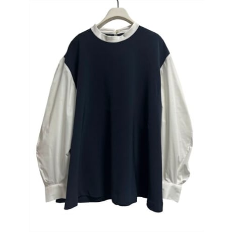 【CHIGNON】ﾎﾞﾘｭｰﾑ袖ﾊｲﾈｯｸBL　納期：12月上旬～1月上旬