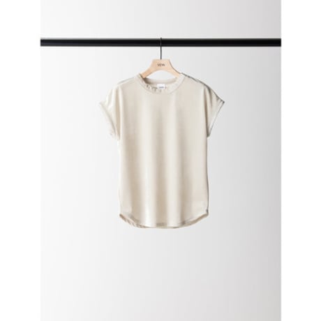【YENN】VELVET SHORT SLV TEE　※納期：6月中旬～7月中旬