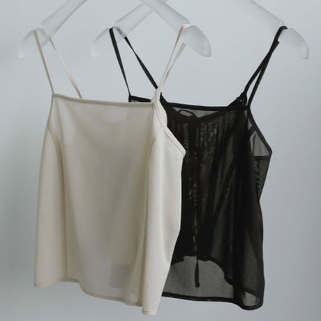 【anuke】Backopen Tulle Camisole　※納期5月中旬〜6月中旬