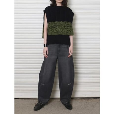 【YENN】CURVED SEAM DENIM PT　※予約