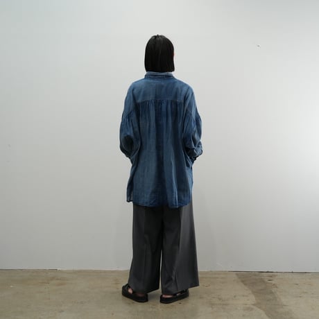 【RILATO】2.5oz tow side pocket denim shirt