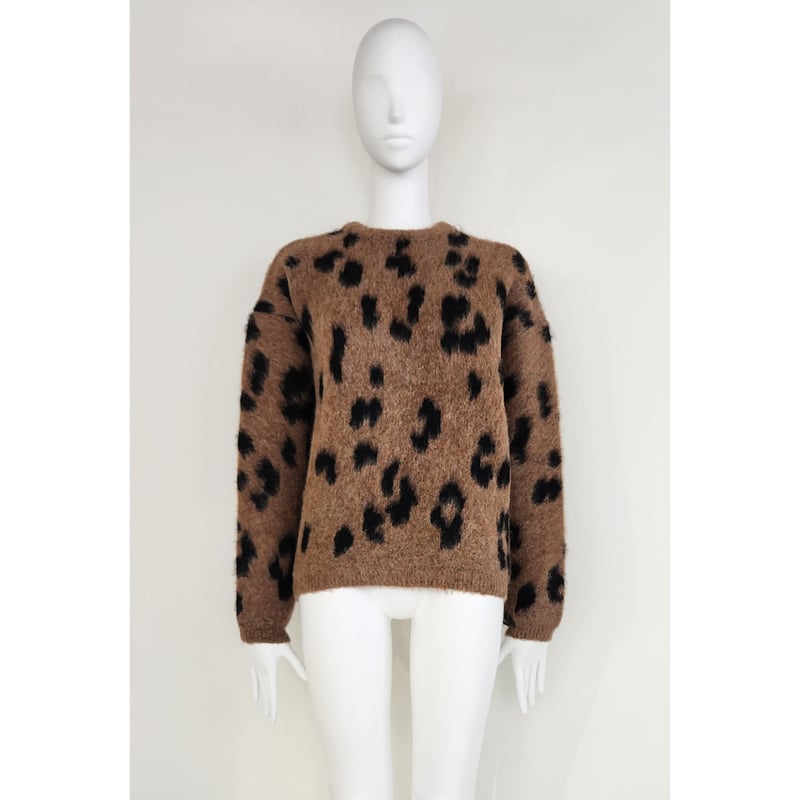 Boutique Ordinary】Cheetah Knit Cardigan | sele