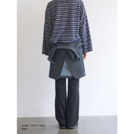 【YENN】W JERSEY FLARE PT