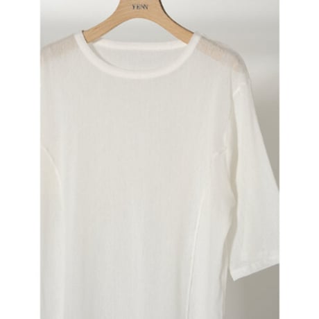 【YENN】COTTON TULLE TEE