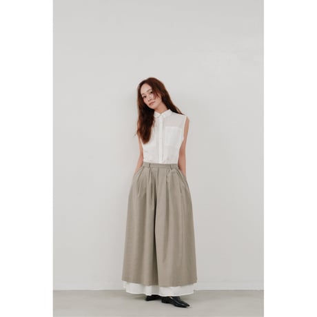 【Hella】striped layered skirt　※納期2月中旬〜3月中旬