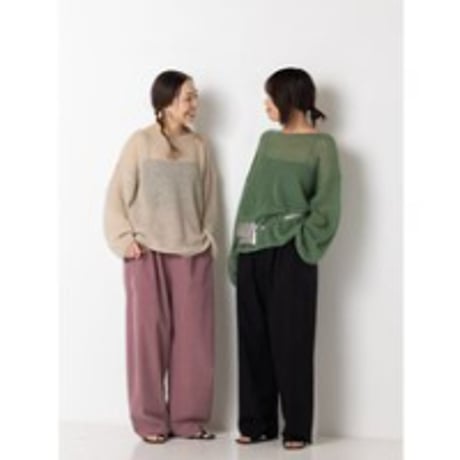 【YENN】SHEER MOHAIR KNIT PO　※納期：9月中旬〜10月中旬