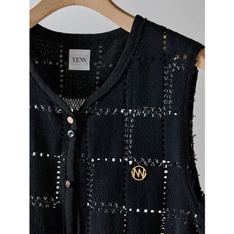 【YENN】SLEEVELESS LACE TOP