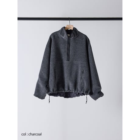 【YENN】SHAGGY HALF ZIP JK　※納期：8月中旬～9月中旬