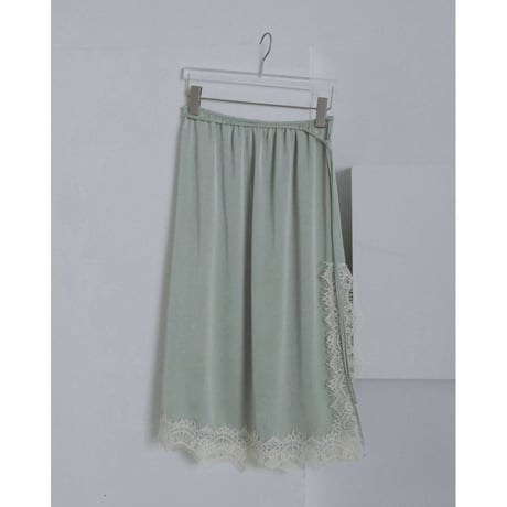 【anuke】Satin Lace Skirt