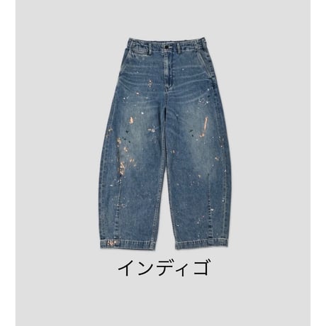 【KHA:KI】PAINT OVAL WIDE TROUSERS