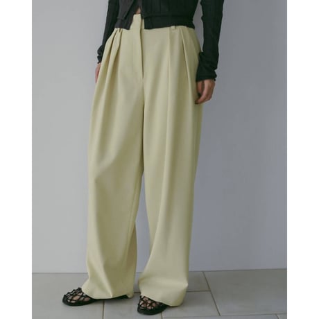 【anuke】Doubletuck Wide Pants
