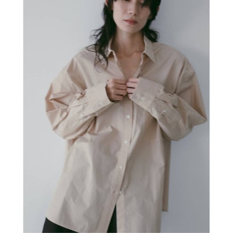 【anuke】Stripe Over Shirts　※納期3月中旬～4月中旬