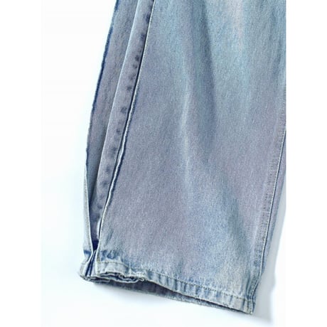 【YENN】SIDE PLEATED DENIM PT