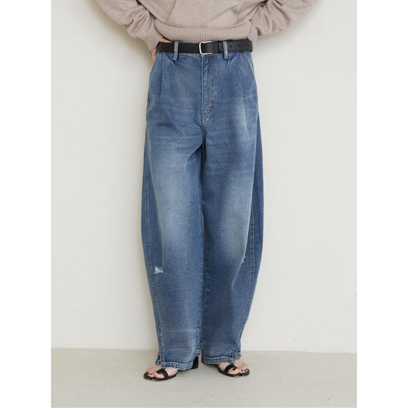 YENN】CURVED SEAM DENIM PT | selectshop kusukusu