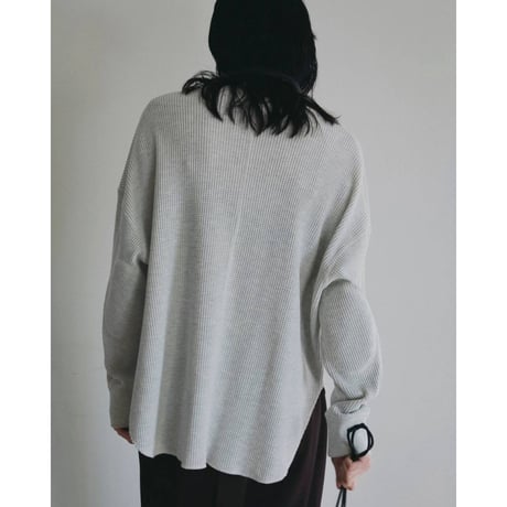 【anuke】Waffle Loose Henleytops　※納期8月下旬～9月下旬