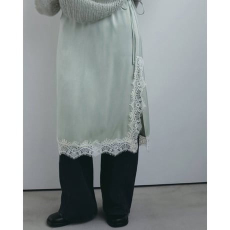 【anuke】Satin Lace Skirt