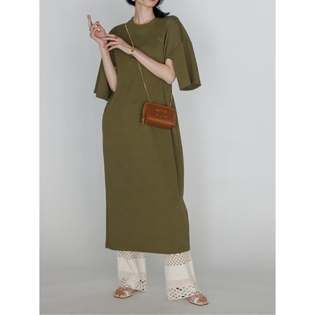 【YENN】HOLE BOXY TEE DRESS