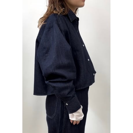 【CLOCHE】グリッターデニムシャツジャケット