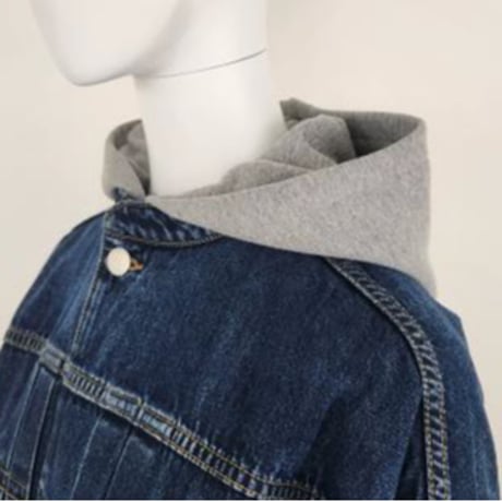 【Boutique Ordinary】Detachable Hood Denim Jacket