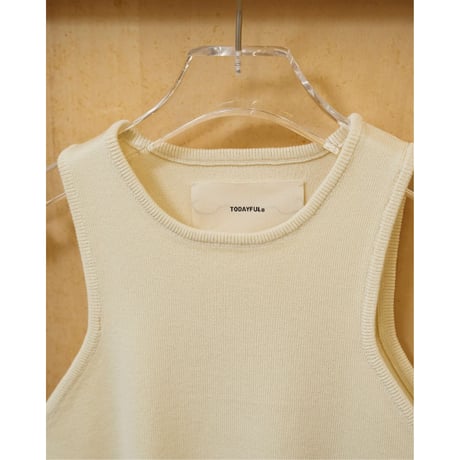 【TODAYFUL】Crewneck Knit Tanktop　※納期5月中旬〜6月中旬