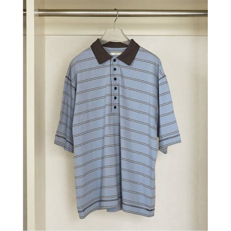 【anuke】Border Loose Polotops　納期：7月上旬～8月上旬