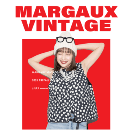 【MARGAUX VINTAGE】ハート柄パディングベスト
