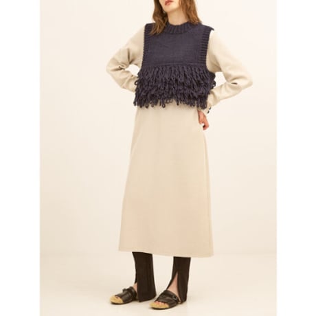 【YENN】FADED RIB DRESS