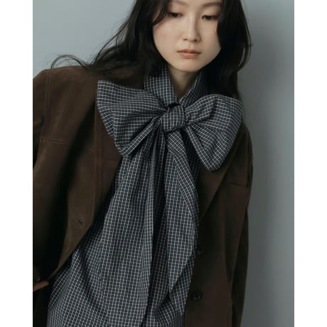 【anuke】Volume Ribbon Shirts※11月上～12月上