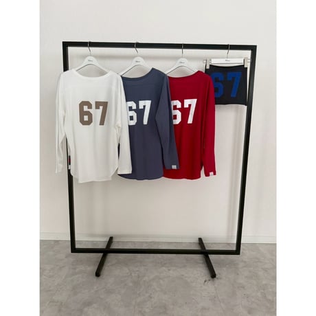 【Boutique Ordinary】2-Way Dolman Like Number Print Tops