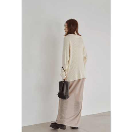 【Hella】Wide Collar Rib Zip Knit　※納期11月上旬～12月上旬