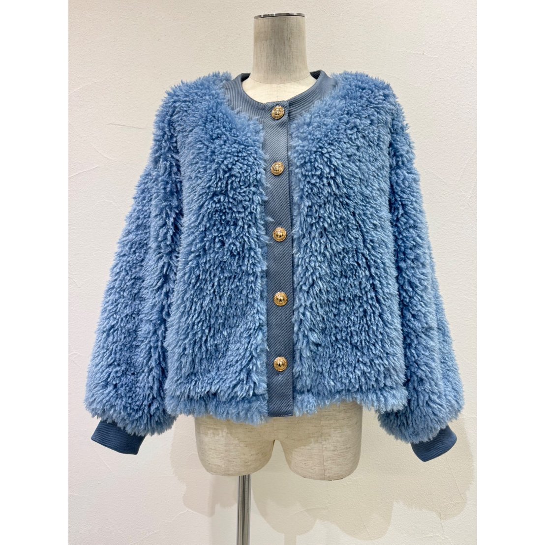 5nami 新品　CYAN TOKYO ウールシャギー ブルゾンジャケット CYAN TOKYO】シャギーボアドロストブルゾン ※納期9月中旬～10月中旬