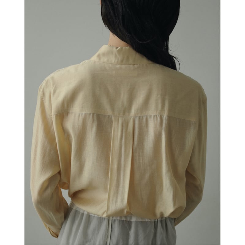 anuke Sheer Satin Shirts アイボリー ànuke】Sheer Satin Shirts | selectshop kusukusu
