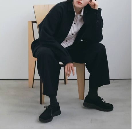 【anuke】Opencollar Stripe Shirts