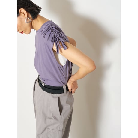 【YENN】 SHOULDER RIBBON TOPS