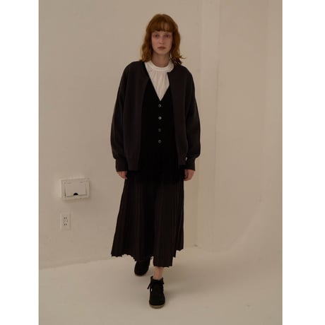 【Boutique Ordinary】Pleated-Style Knit Skirt