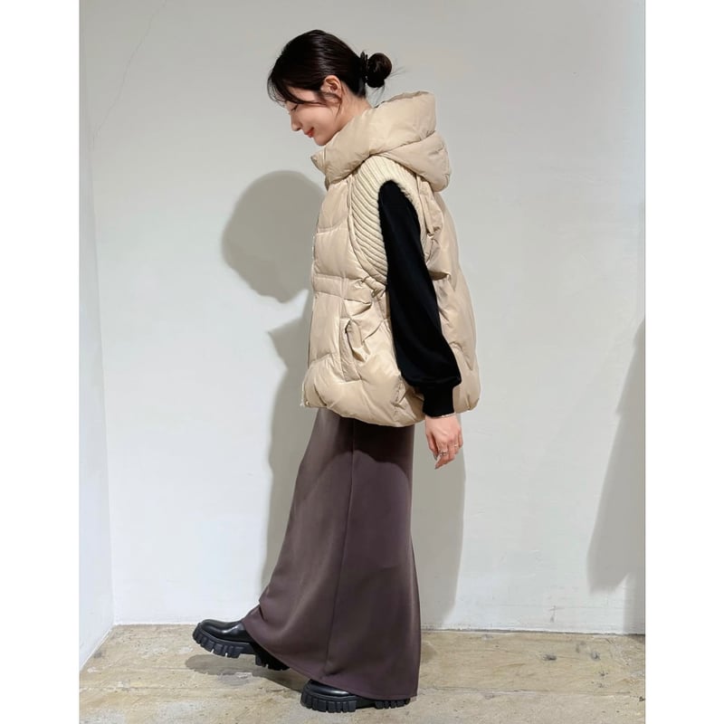 kusukusu select】ニットドッキング中綿ベスト | selectshop kus