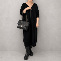 【M.U.L.】LOW GAUGE V-NECK LONG KNIT　MULW-2031