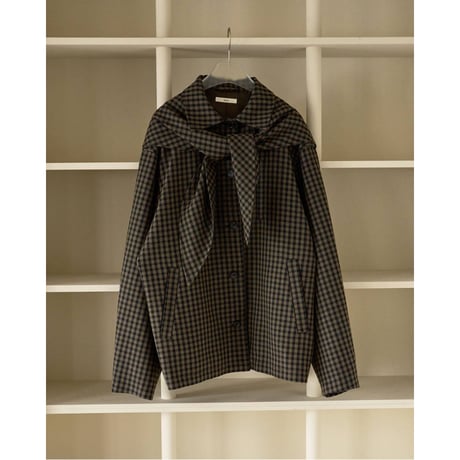 【anuke】Check Coverall Jacket　※納期9月中旬～10月中旬